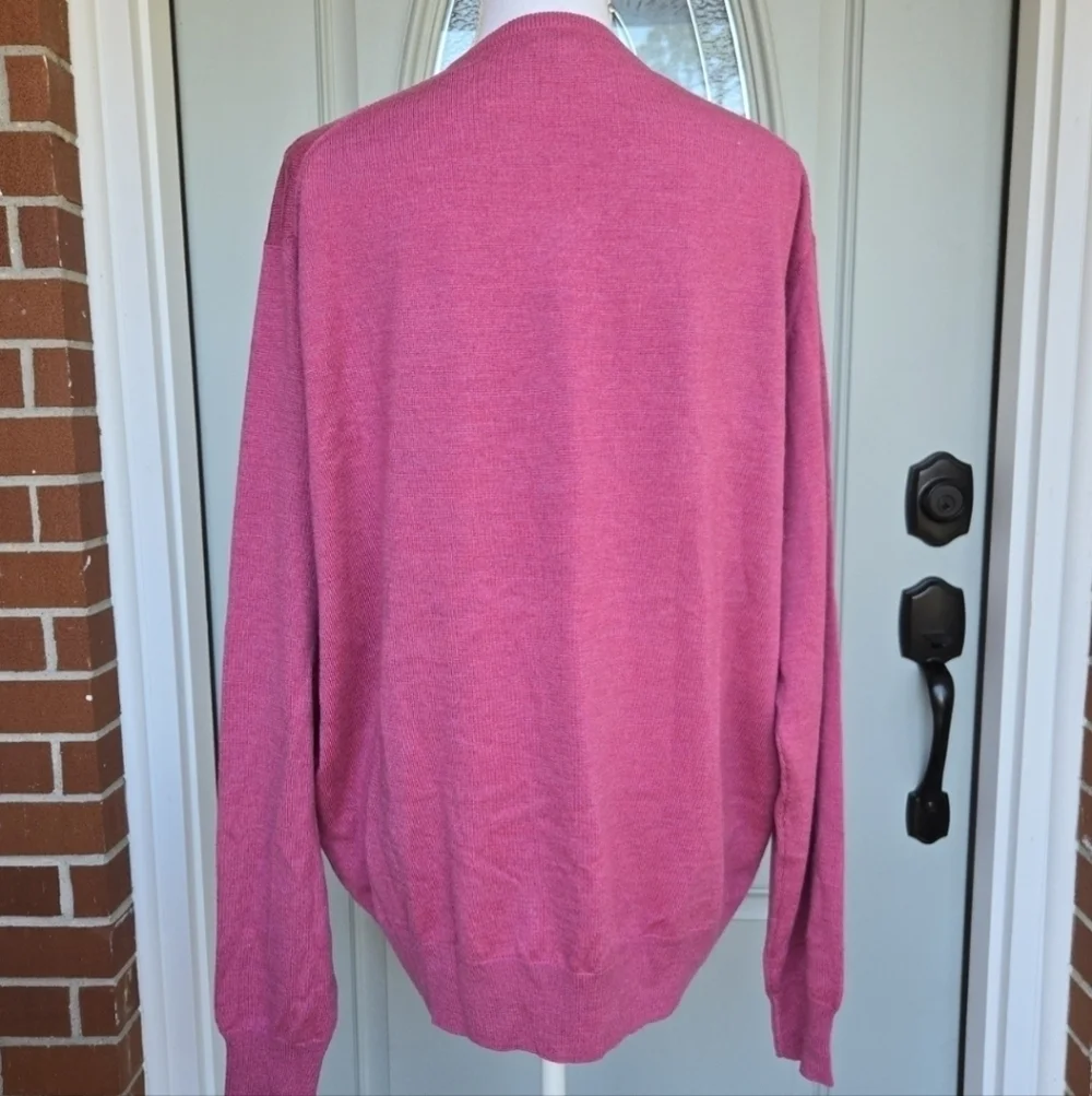 Peter Millar Crown Soft Merino Silk V-Neck Sweater Long Sleeve